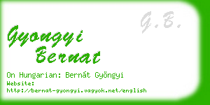 gyongyi bernat business card
