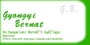 gyongyi bernat business card